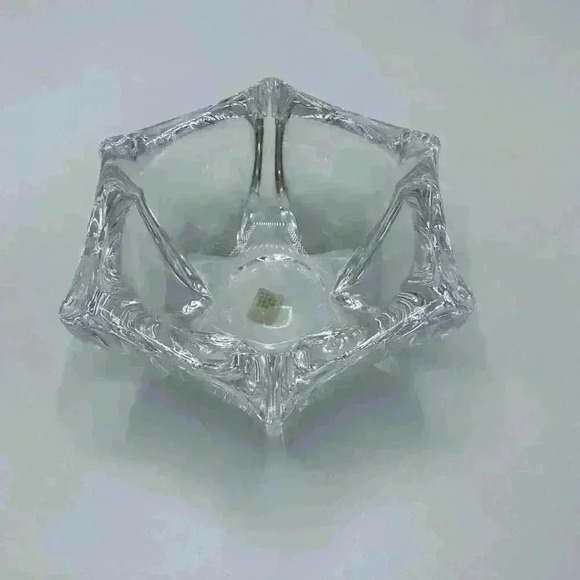 VINTAGE Cristal DAUM FRANCE CRYSTAL MODERNIST ASHTRAY CIGAR REST 5.5" DIA - Picture 1 of 6